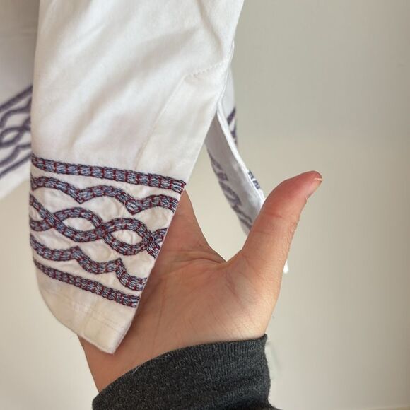 J. Jill elements Women pure jill knit embroidered tunic stretchy beach vacation - Picture 9 of 12